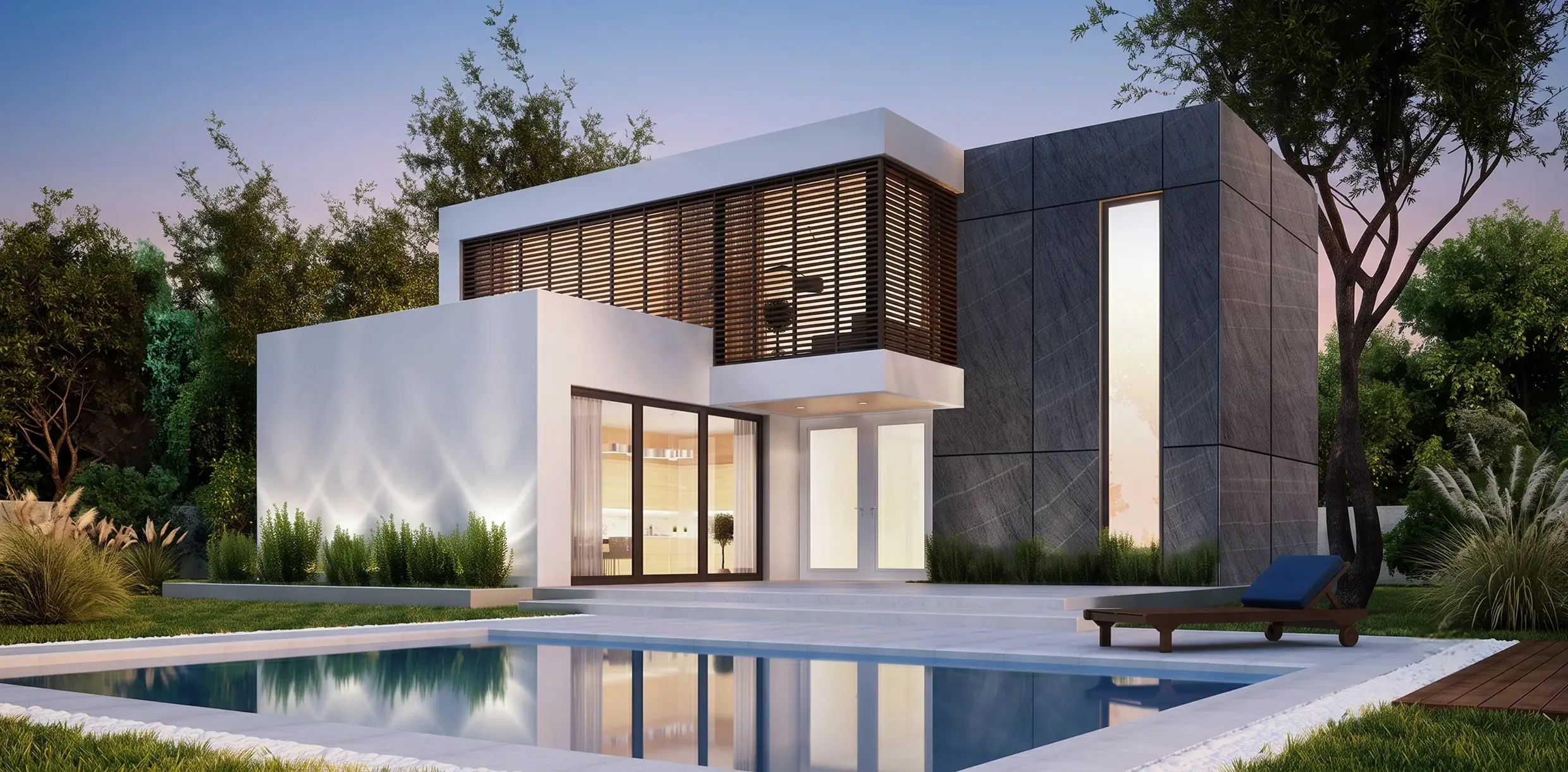Veneo Slate used outdoors on the facade of a house