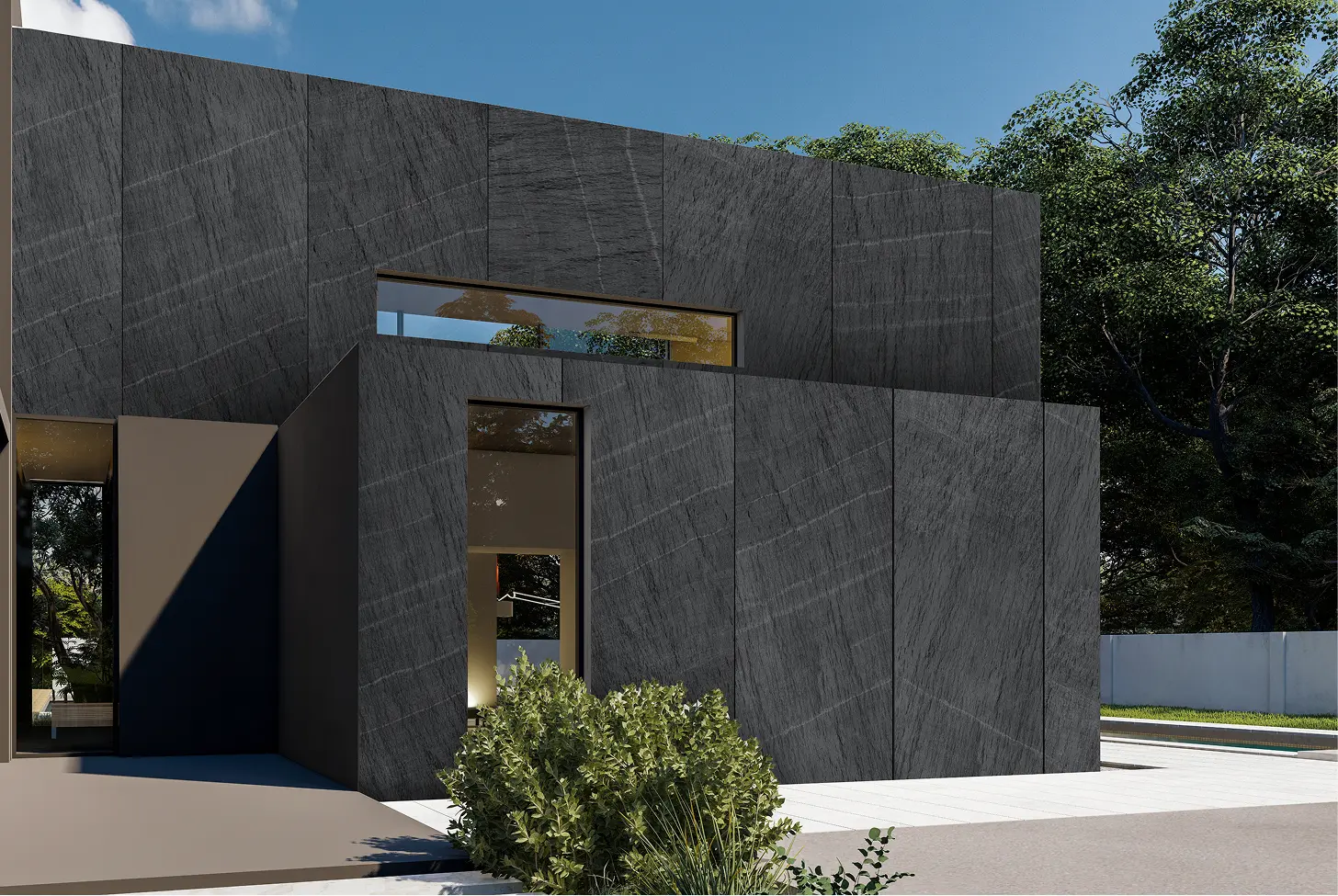Veneo Slate on the exterior facade of a house