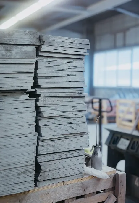 Stacked slate slabs